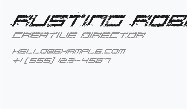 Rusting Robotica Italic Business Card