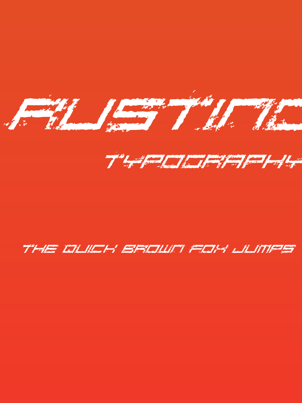 Rusting Robotica Italic Poster