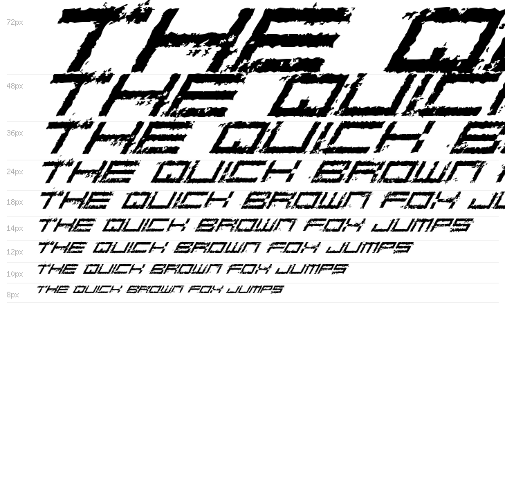 Rusting Robotica Italic Waterfall