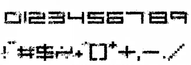 Rusting Robotica Font OTHER CHARS