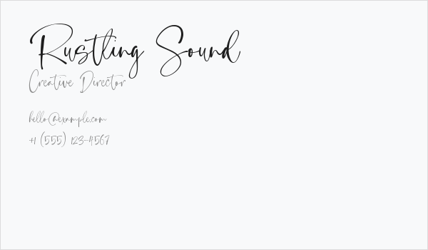 Rustling Sound Business Card