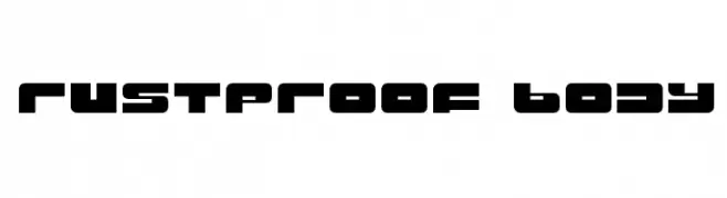 Rustproof Body  Frei Schriftart Herunterladen