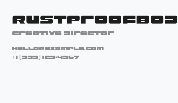 RustproofBody-Regular Business Card