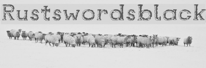 Rustswordsblack Font examples