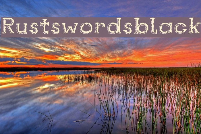 Rustswordsblack Font examples