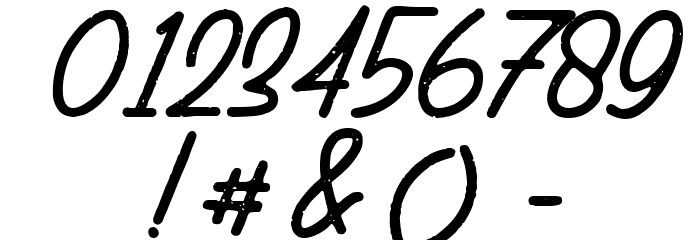 Rustty Regular Font OTHER CHARS
