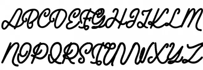 Rustty Regular Schriftart Groß