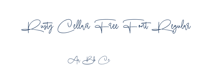 Rusty Cellair Free Font Regular Font Preview