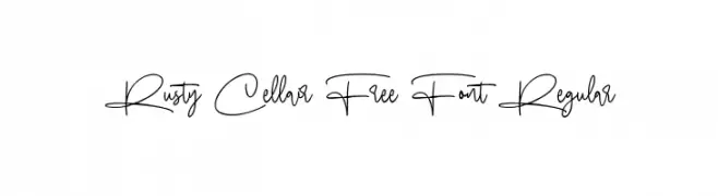 Rusty Cellair Free Font Regular Schriftart