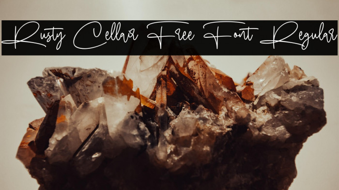 Rusty Cellair Free Font Regular Example 3
