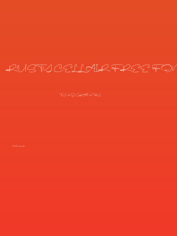 Rusty Cellair Free Font Regular Poster