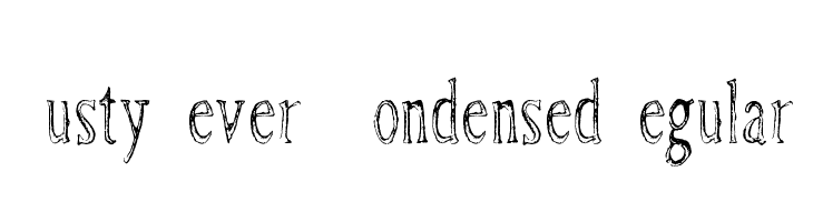 Rusty Fever_Condensed Regular  لخطوط تنزيل