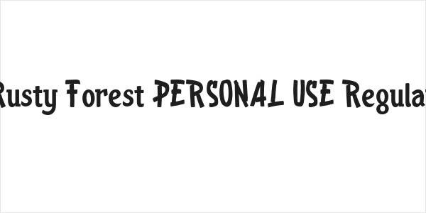 Rusty Forest PERSONAL USE Regular Logo