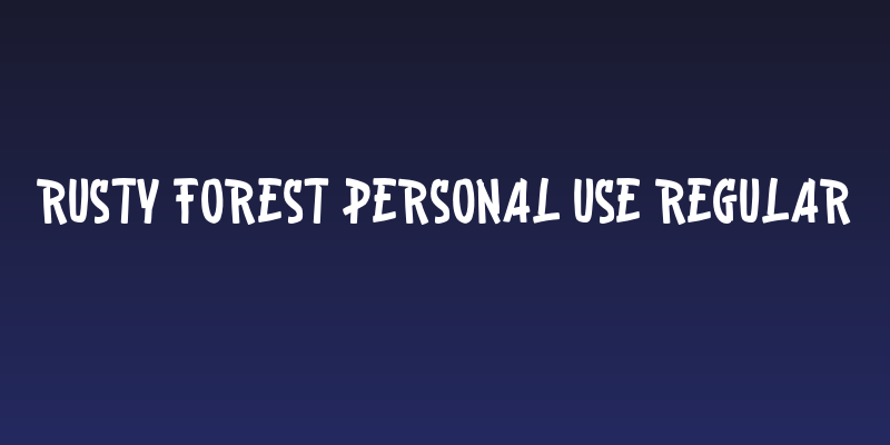 Rusty Forest PERSONAL USE Regular Social Header