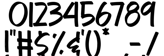 Rusty Lemon Font OTHER CHARS