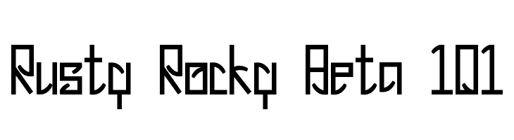 Rusty Rocky Beta 101  font caratteri gratis