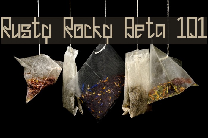 Rusty Rocky Beta 101 Font examples