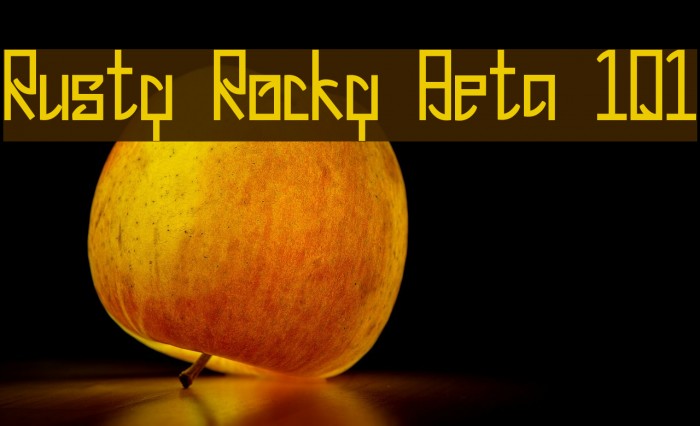 Rusty Rocky Beta 101 Font examples
