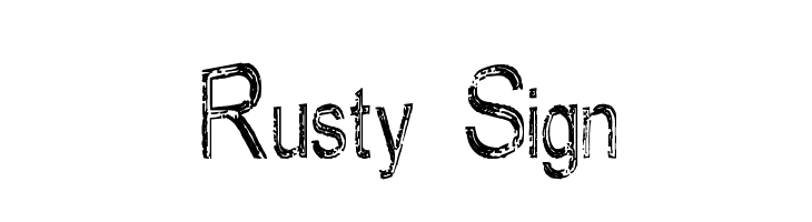 Rusty Sign  لخطوط تنزيل
