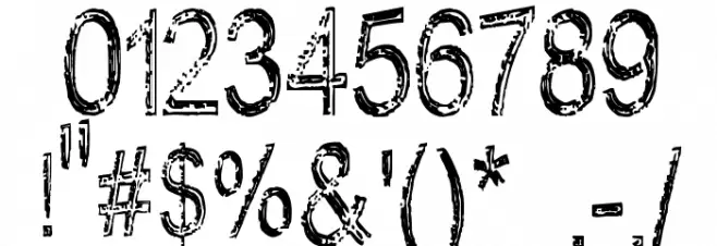 Rusty Sign Schriftart Anderer Schreiben