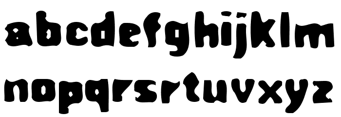 Rusty Font LOWERCASE