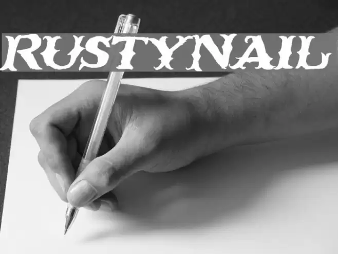 RustyNail Font examples