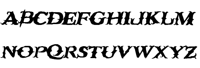RustyNail Font LOWERCASE