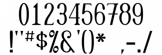 Rutaban Normal Font OTHER CHARS