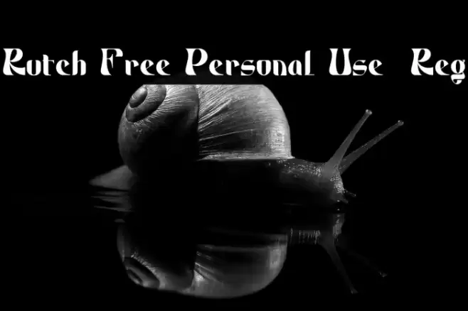 Rutch Free Personal Use Reg Font examples