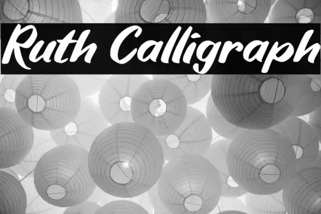 Ruth Calligraph Schriftart examples