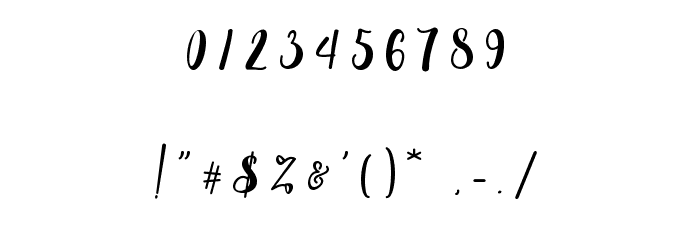 Ruth Daisi Font OTHER CHARS