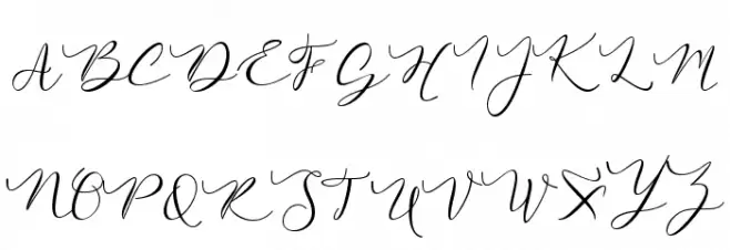 Ruth Daisi Font UPPERCASE