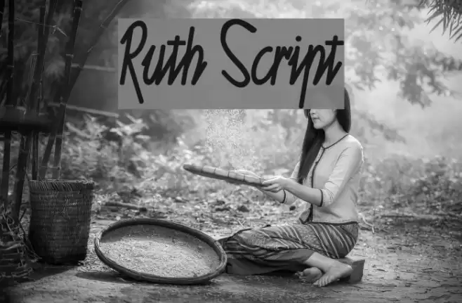 Ruth Script Font examples