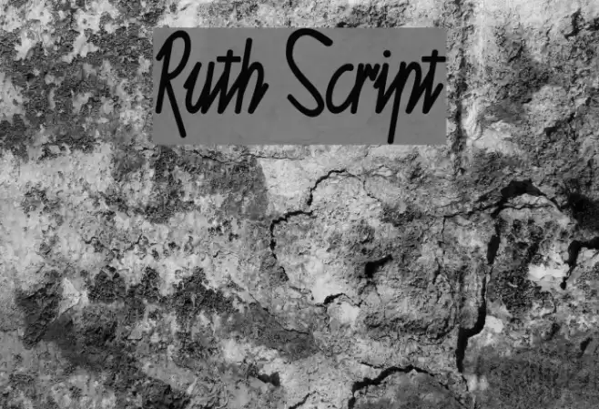 Ruth Script Font examples