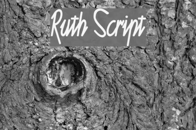 Ruth Script Font examples