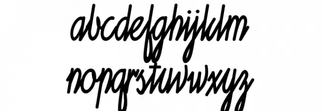 Ruth Script Caratteri MINUSCOLO