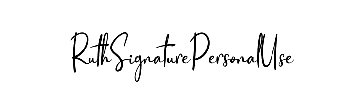 Ruth Signature Personal Use  नि: शुल्क फ़ॉन्ट्स डाउनलोड