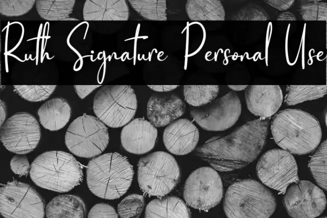 Ruth Signature Personal Use Font examples