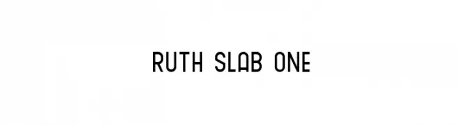 Ruth Slab One  フリーフォントのダウンロード