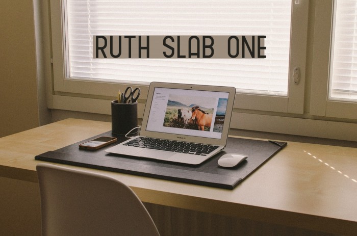 Ruth Slab One Font examples