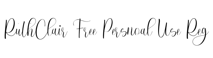 RuthClair Free Persnoal Use Reg  les polices de caractères gratuit tlcharger