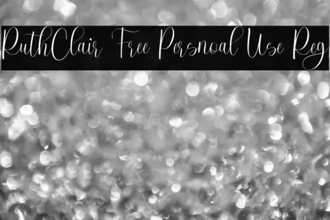 RuthClair Free Persnoal Use Reg Font examples