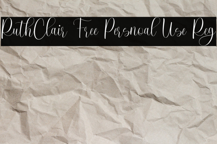 RuthClair Free Persnoal Use Reg Example 2