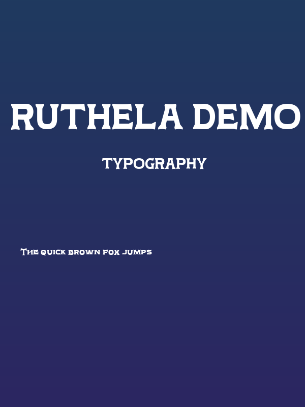 Ruthela DEMO Regular Poster