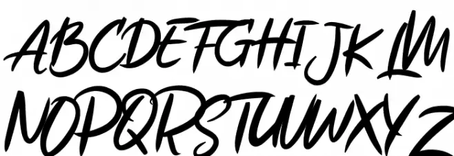 Ruthen Back Schriftart Groß