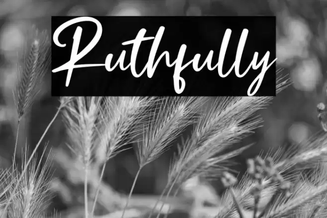 Ruthfully Font examples