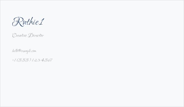 Ruthie1 Business Card