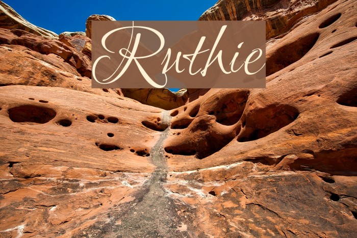 Ruthie Font examples