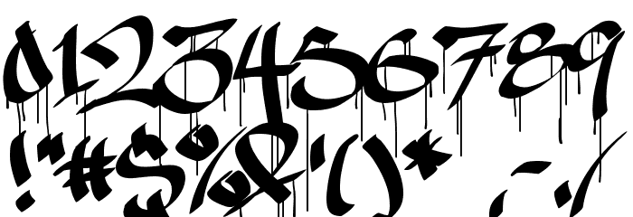 Ruthless Drippin ONE Font OTHER CHARS