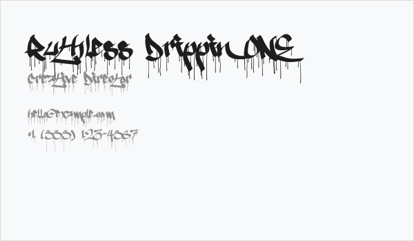 Ruthless Drippin ONE Business Card